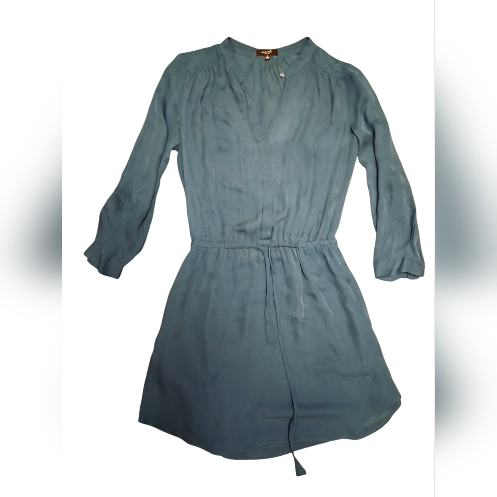 Aritza Babaton Bennett 100% Silk Mini Dress Teal GUC Size XS - Picture 2 of 11